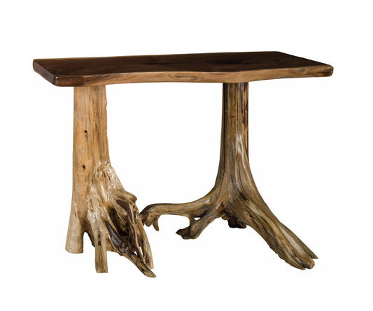 LIVE EDGE STUMP BASE SOFA TABLE