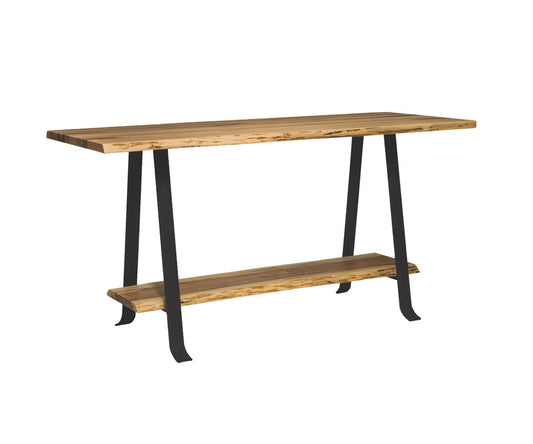 LIVE EDGE BAR TABLE WITH ALPHA BASE