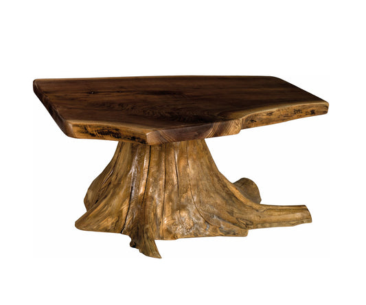 LIVE EDGE STUMP BASE COFFEE TABLE