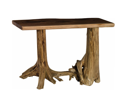 LIVE EDGE STUMP BASE HALL TABLE
