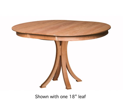 RIPPLEBACK ROUND PEDESTAL EXTENSION TABLE