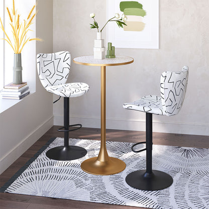 BITE BAR TABLE BEIGE & GOLD
