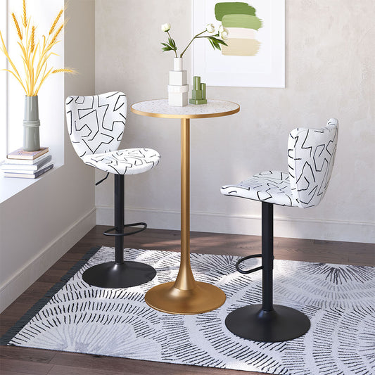 BITE BAR TABLE BEIGE & GOLD
