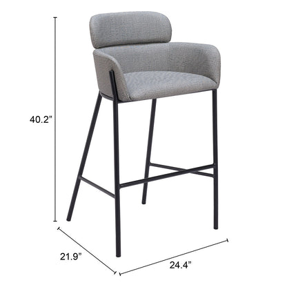 BREMOR BARSTOOL SLATE GRAY