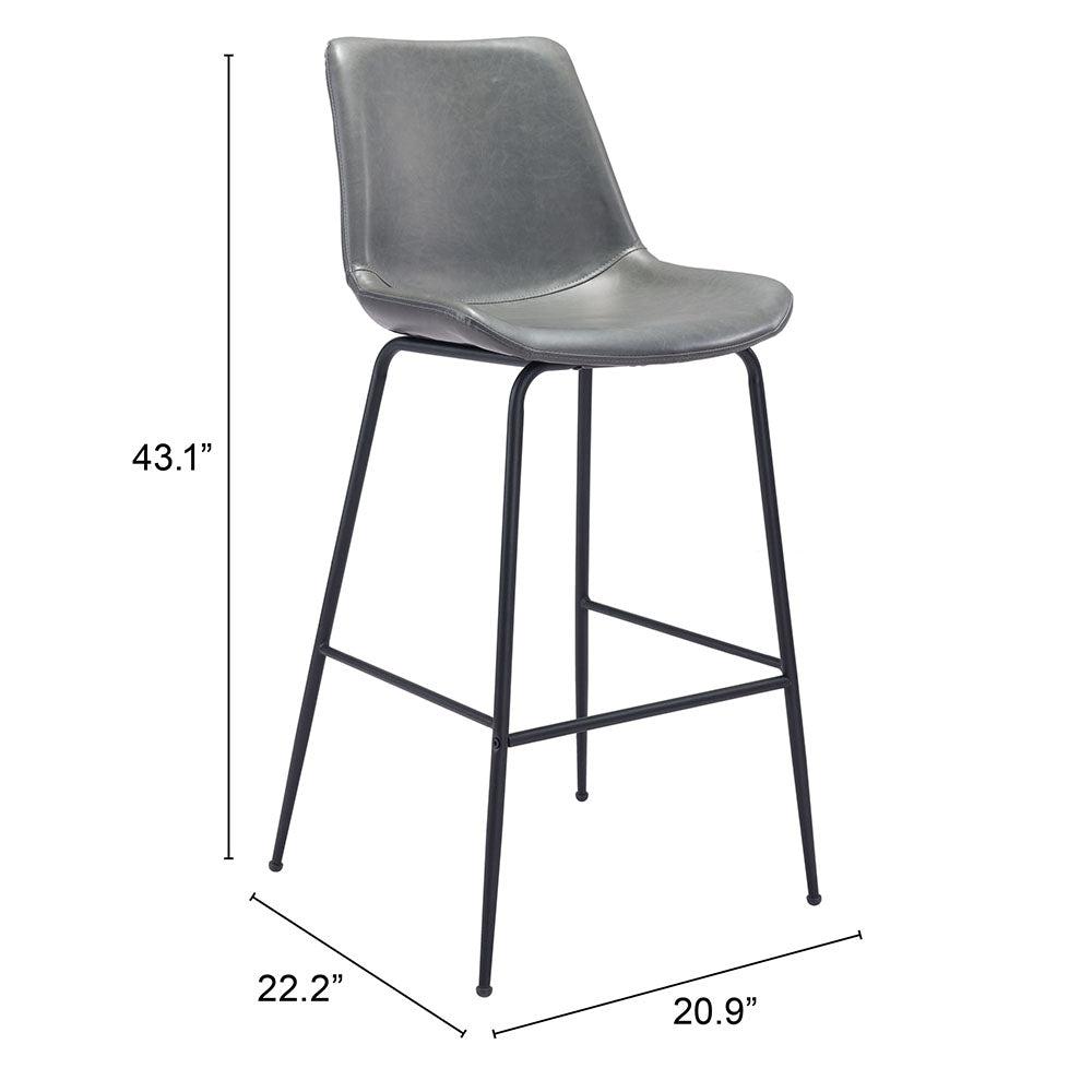 BYRON BARSTOOL GRAY