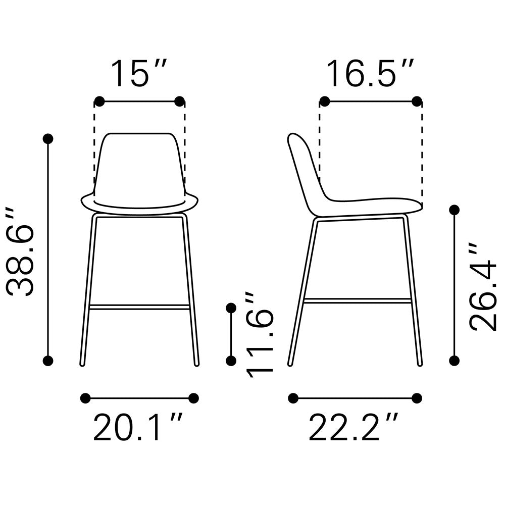 BYRON COUNTER STOOL WHITE