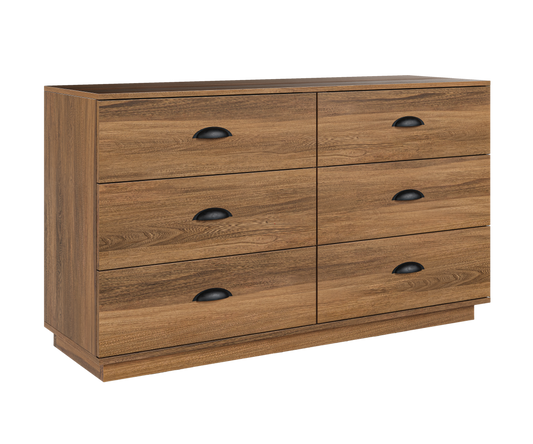 OAKLEY 6 DRAWER DRESSER