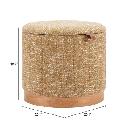 FIJE STORAGE OTTOMAN OAT YELLOW