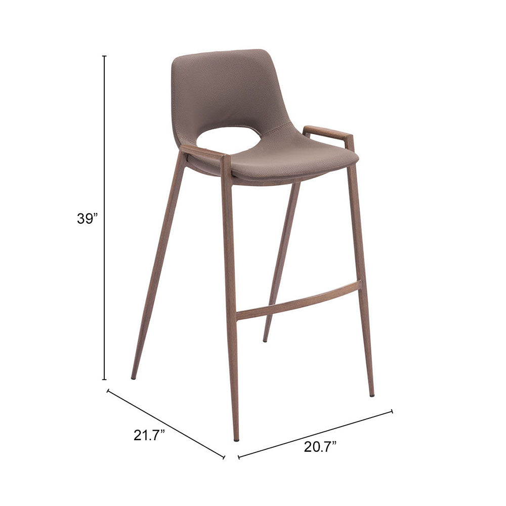 DESI BARSTOOL BROWN & WALNUT