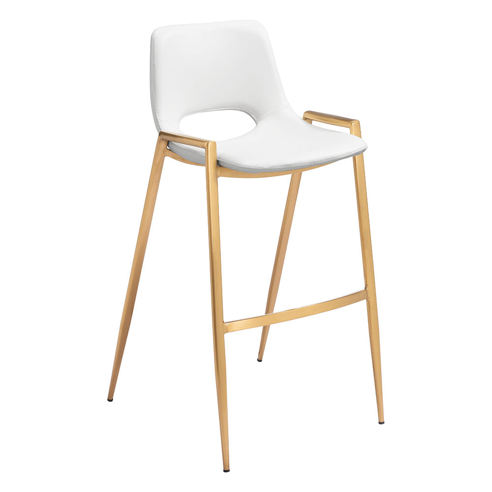 DESI BARSTOOL WHITE & GOLD