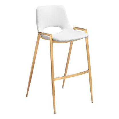 DESI BARSTOOL WHITE & GOLD