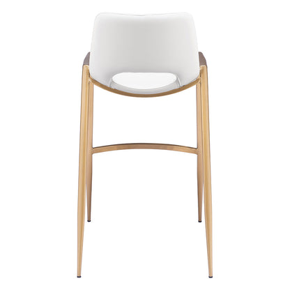 DESI BARSTOOL WHITE & GOLD