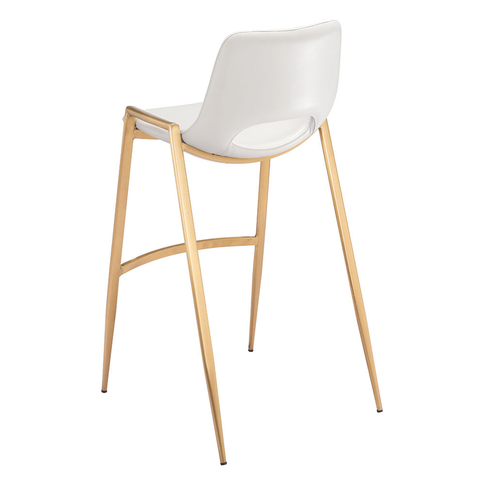 DESI BARSTOOL WHITE & GOLD