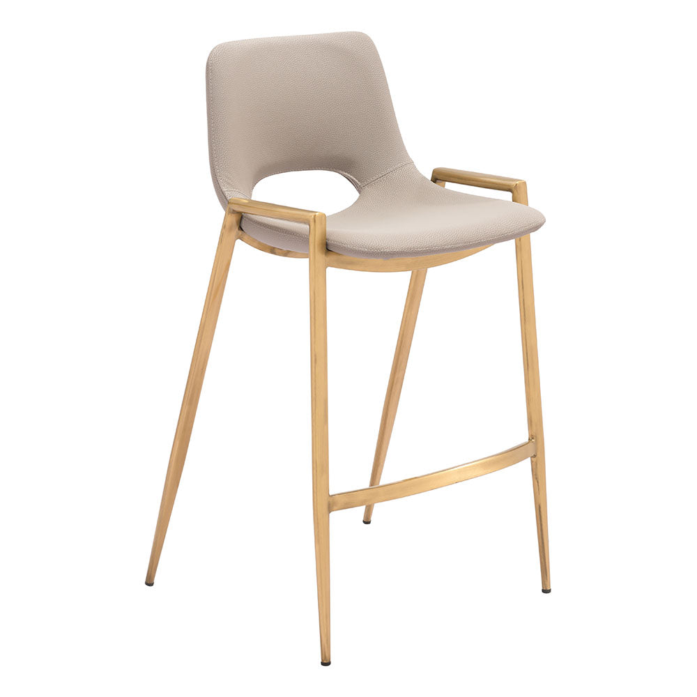 DESI COUNTER STOOL BEIGE & GOLD