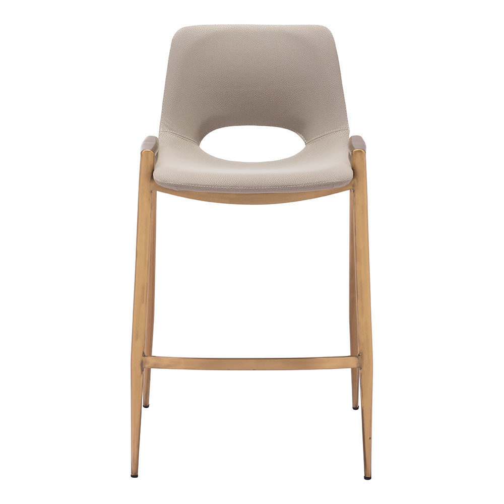DESI COUNTER STOOL BEIGE & GOLD