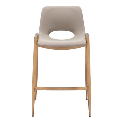 DESI COUNTER STOOL BEIGE & GOLD