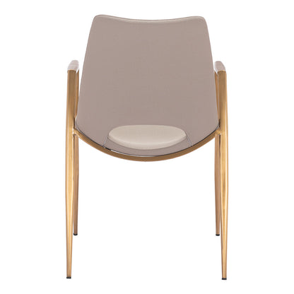 DESI DINING CHAIR BEIGE & GOLD
