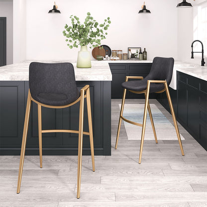 DESI BARSTOOL BLACK & GOLD