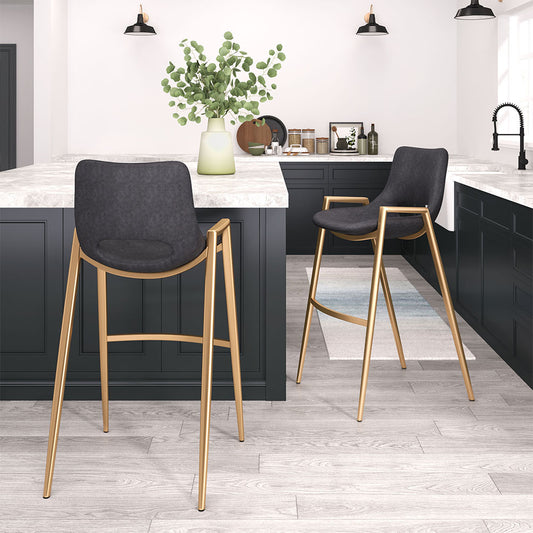 DESI BARSTOOL BLACK & GOLD