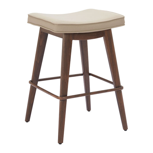 DIVAT COUNTER STOOL BEIGE & WALNUT