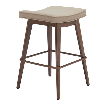 DIVAT COUNTER STOOL BEIGE & WALNUT