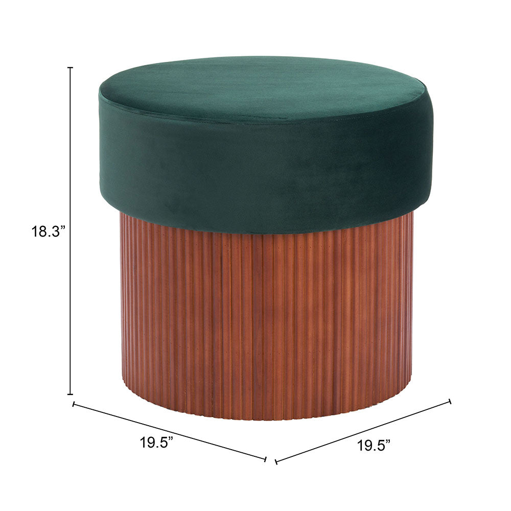 BOTO STORAGE OTTOMAN GREEN