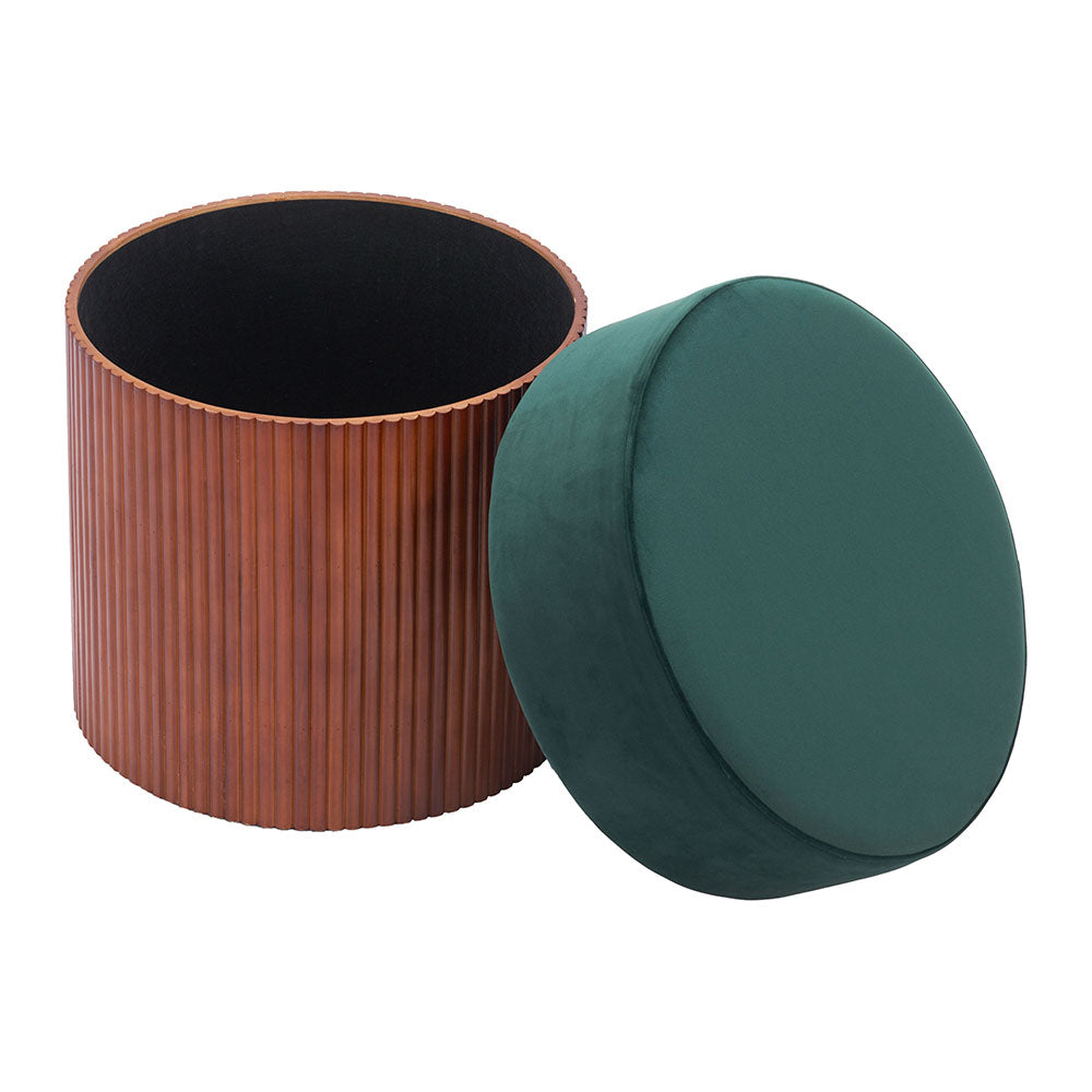 BOTO STORAGE OTTOMAN GREEN