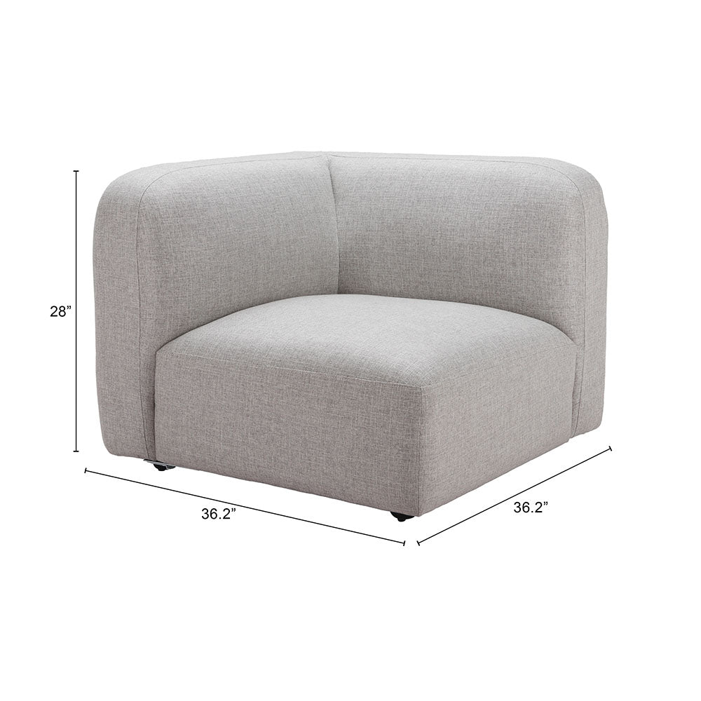 BIAK CORNER CHAIR GRAY