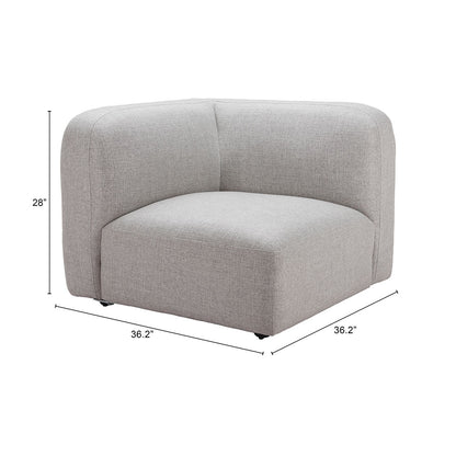BIAK CORNER CHAIR GRAY