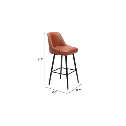 KEPPEL SWIVEL BARSTOOL BROWN