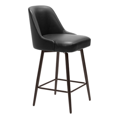 KEPPEL SWIVEL COUNTER STOOL BLACK & BRONZE