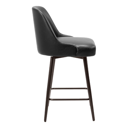KEPPEL SWIVEL COUNTER STOOL BLACK & BRONZE