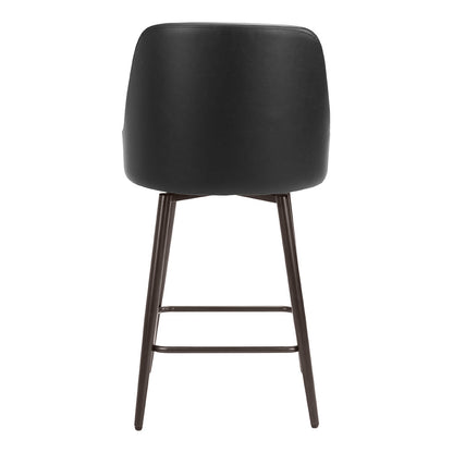 KEPPEL SWIVEL COUNTER STOOL BLACK & BRONZE