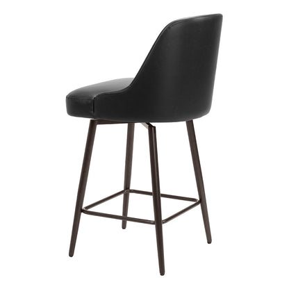 KEPPEL SWIVEL COUNTER STOOL BLACK & BRONZE