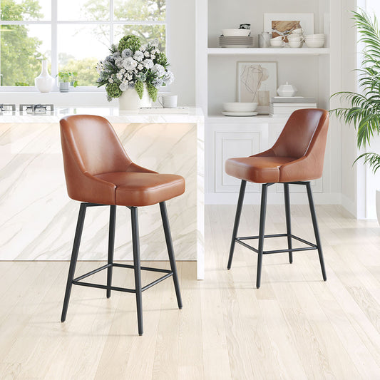 KEPPEL SWIVEL COUNTER STOOL BROWN