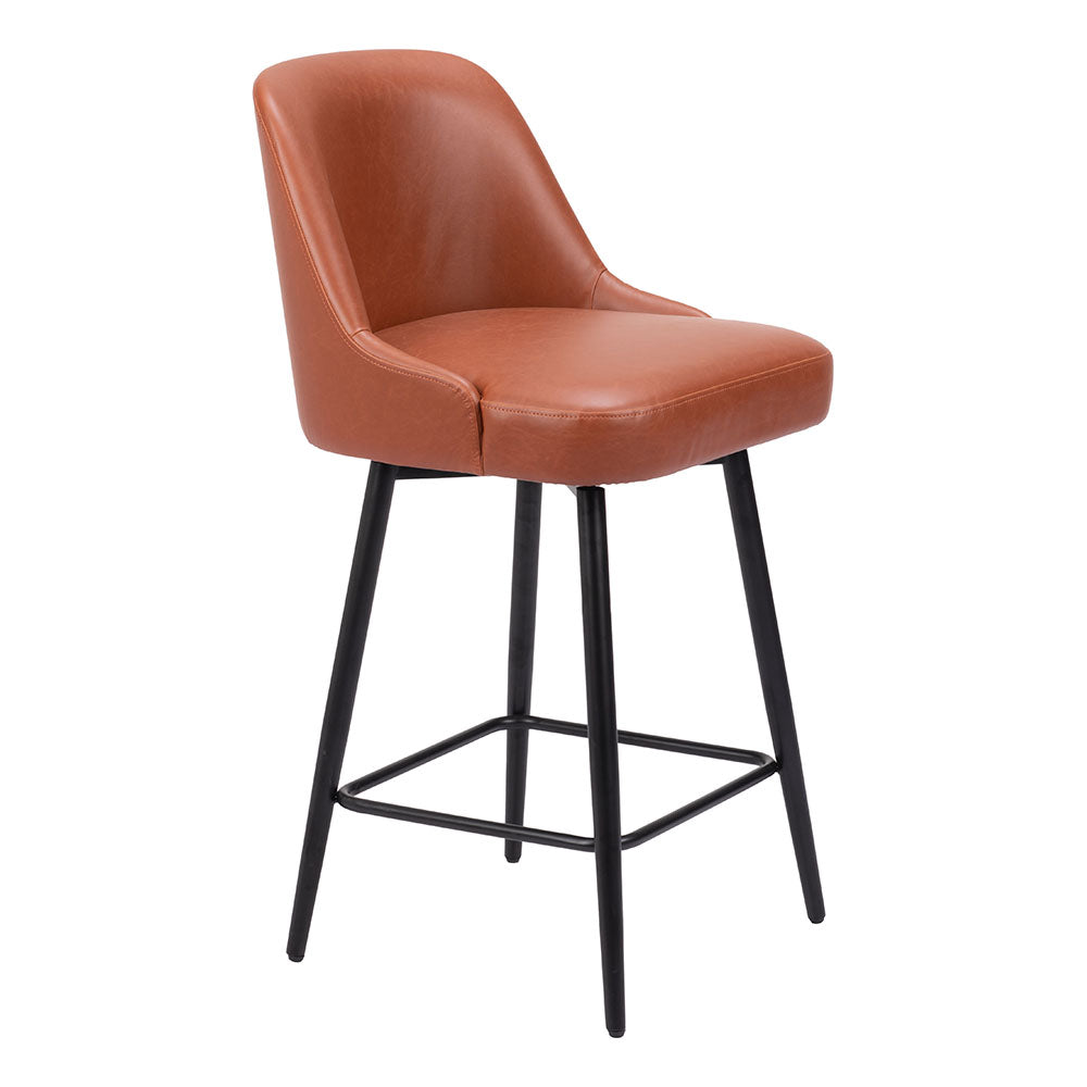 KEPPEL SWIVEL COUNTER STOOL BROWN
