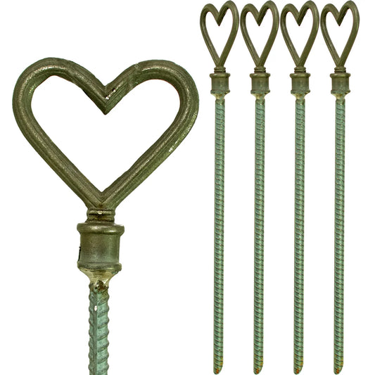 OPEN HEART GARDEN HOSE STAKE GUIDES