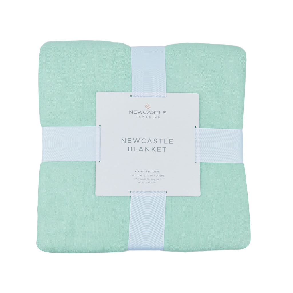 The Heritage Muslin Bed Blanket — Seafoam Green