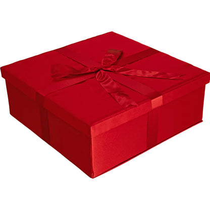 RED SATIN GIFT BOXES, SET OF 3