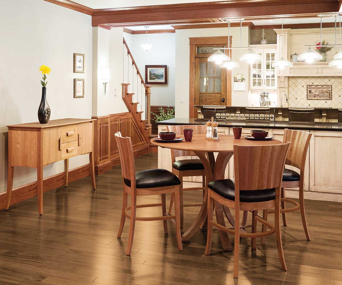 RIPPLEBACK ROUND PEDESTAL DINING TABLE