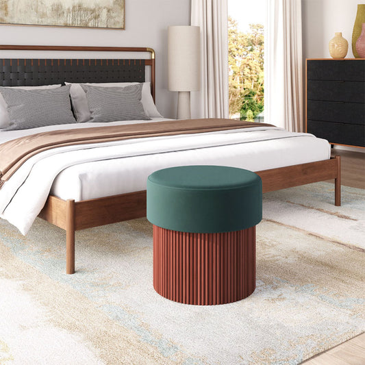 BOTO STORAGE OTTOMAN GREEN