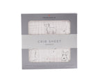 Pure-Breathable™ Bamboo Muslin Crib Sheet — Corgi Print