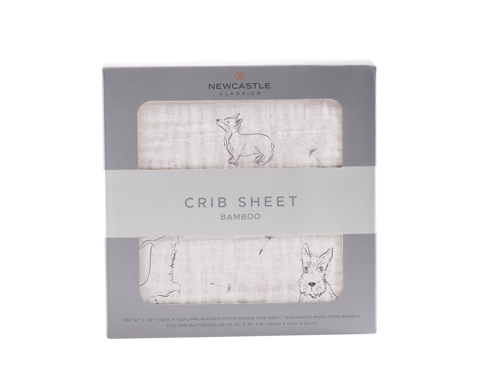 Pure-Breathable™ Bamboo Muslin Crib Sheet — Corgi Print