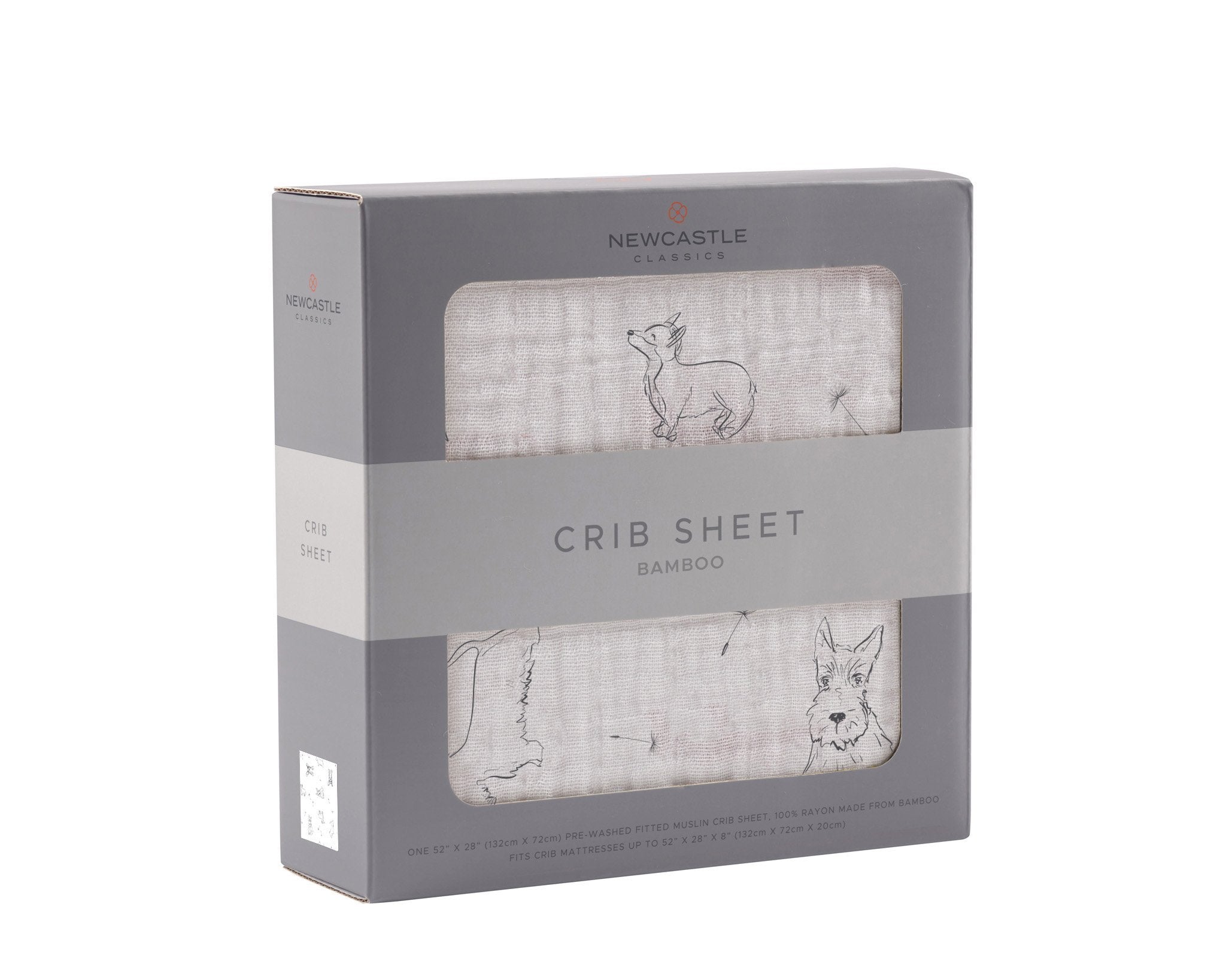 Pure-Breathable™ Bamboo Muslin Crib Sheet — Corgi Print