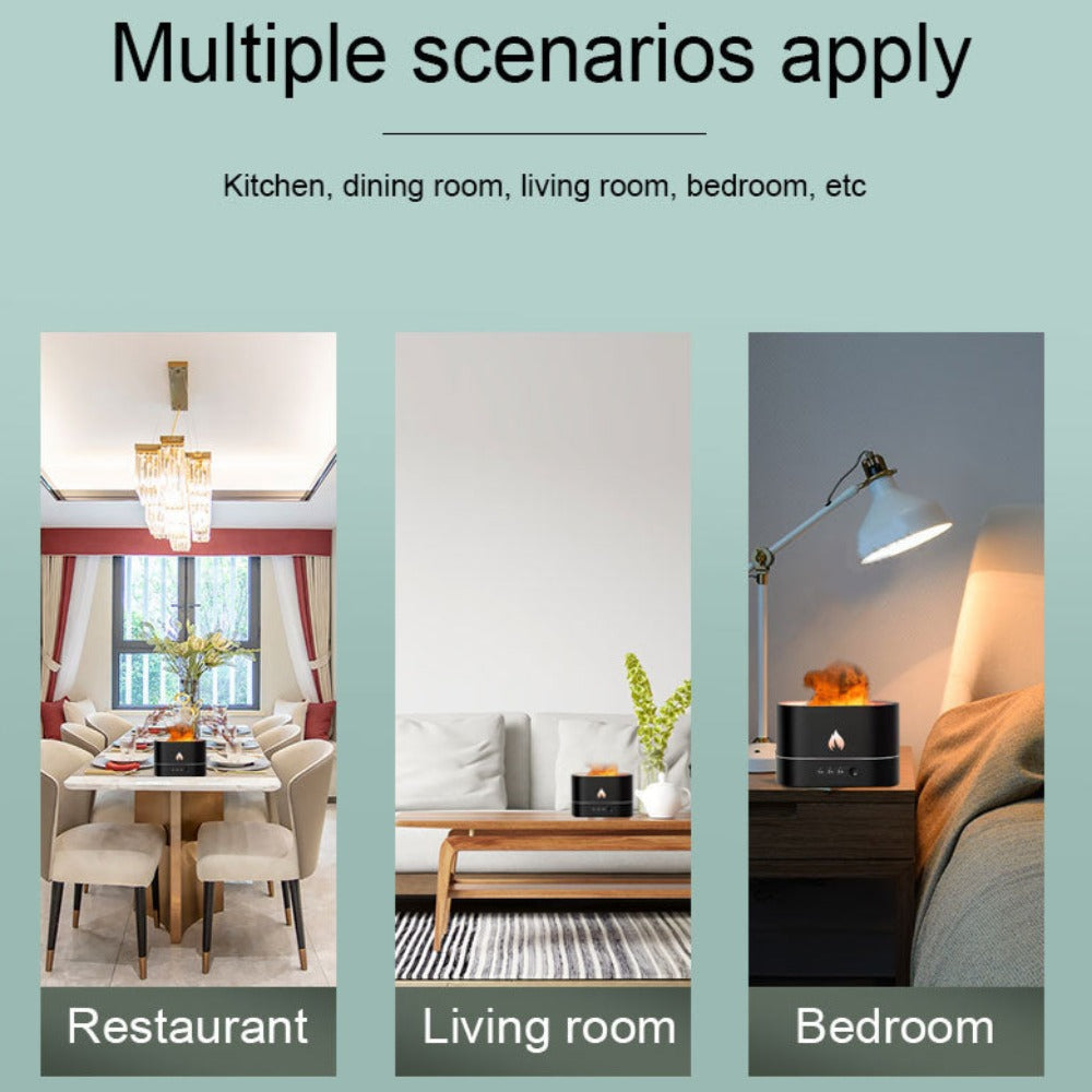 Ember & Mist | Flame-Effect Ultrasonic Aromatherapy Diffuser