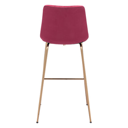 TONY BARSTOOL RED & GOLD