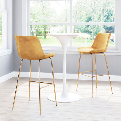 TONY BARSTOOL YELLOW & GOLD