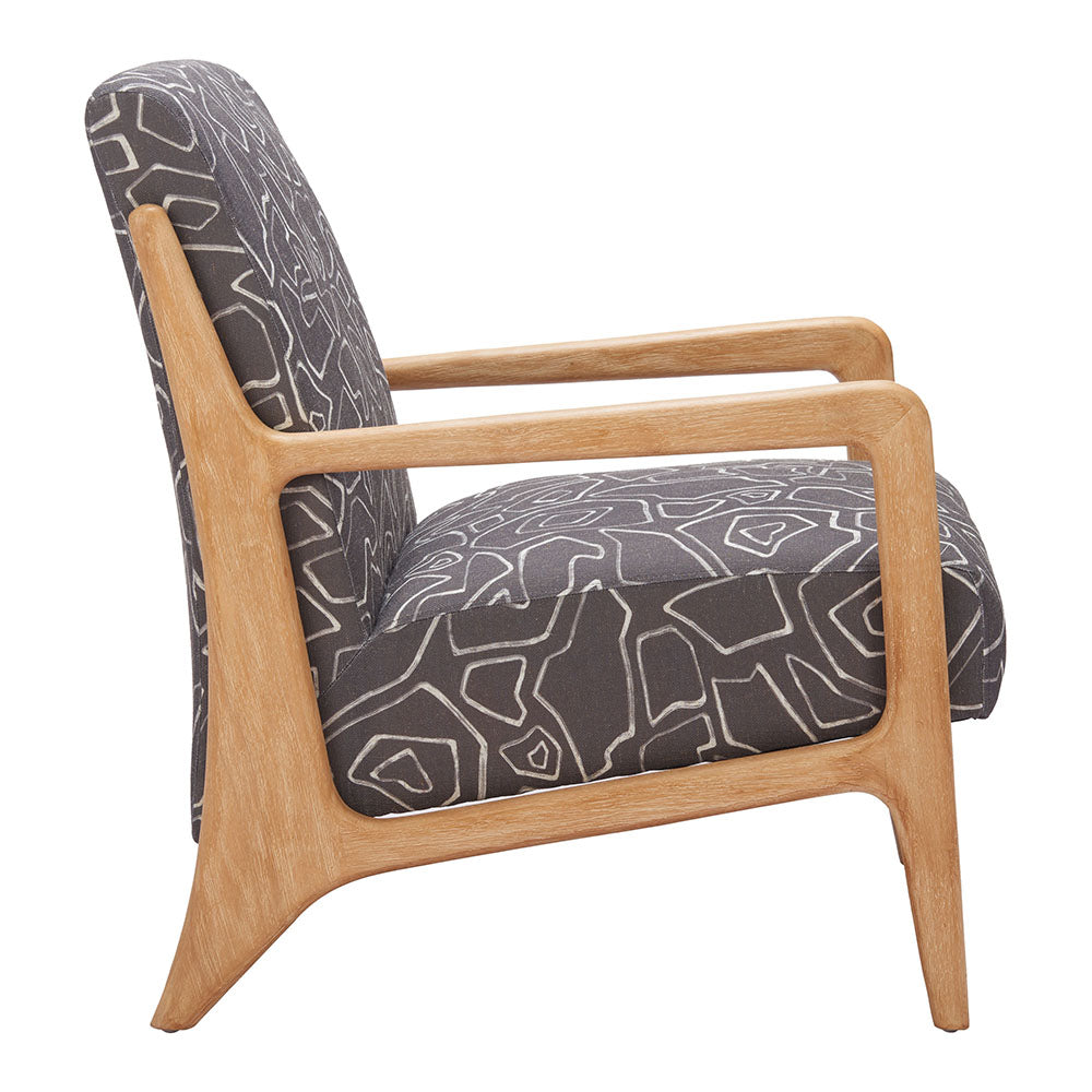 RUNA ACCENT CHAIR  GRAY & NATURAL