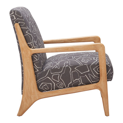 RUNA ACCENT CHAIR  GRAY & NATURAL