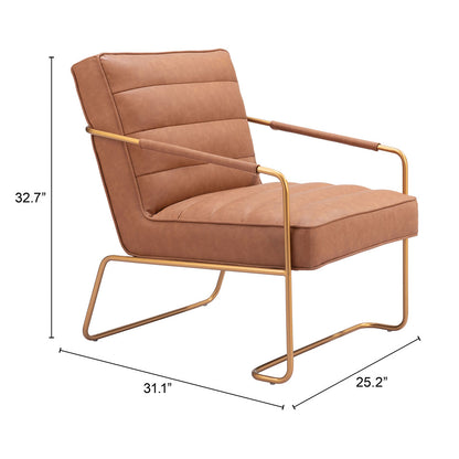 DALLAS ACCENT CHAIR VINTAGE BROWN